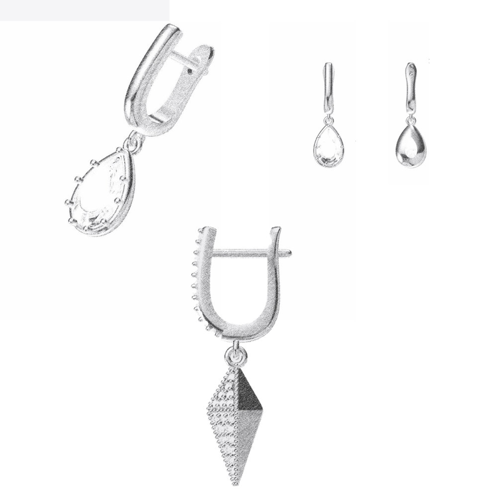 charm drop earrings