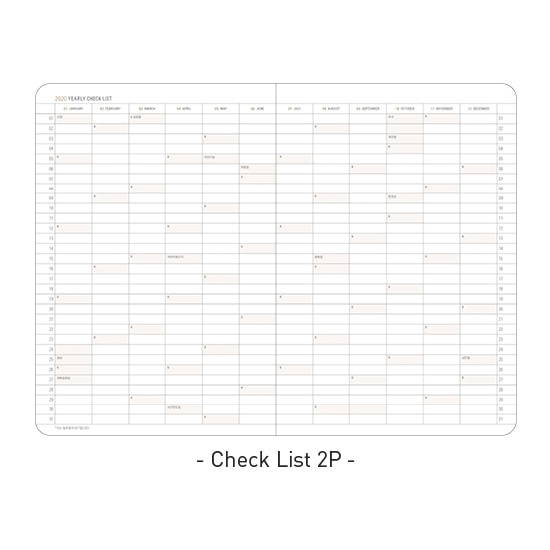 Checklist - Ardium 2020 Basic dated weekly diary planner
