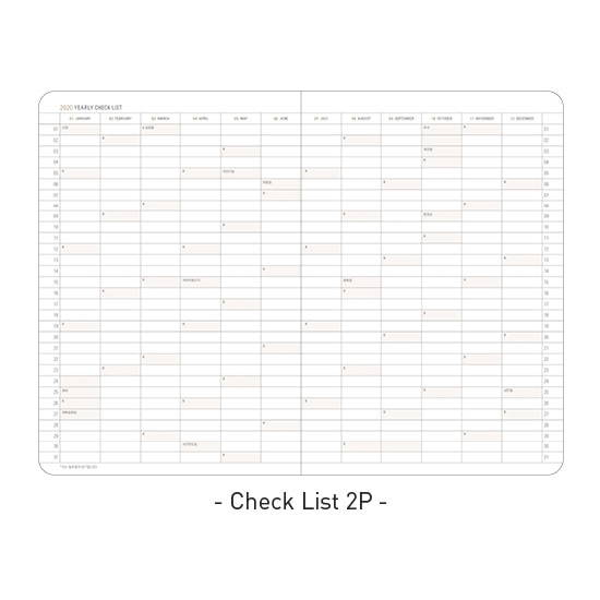 Checklist - Ardium 2020 Basic dated weekly diary planner