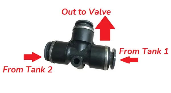 Installing the Electric Drain Valve Kit with Dual Tanks