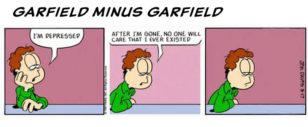 Garfield minus Garfield example of detournement