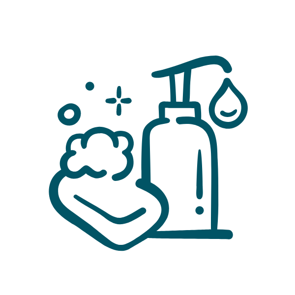 Icon of soap and soap bottle