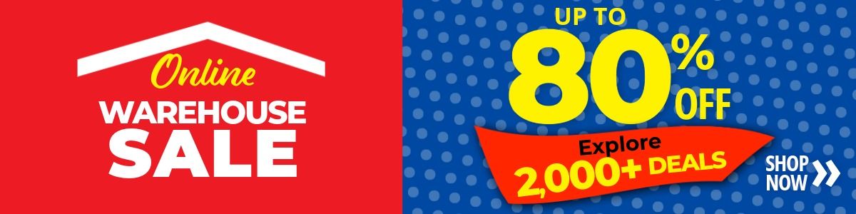 Online warehouse sale with up to 80% off and over 2000 deals.