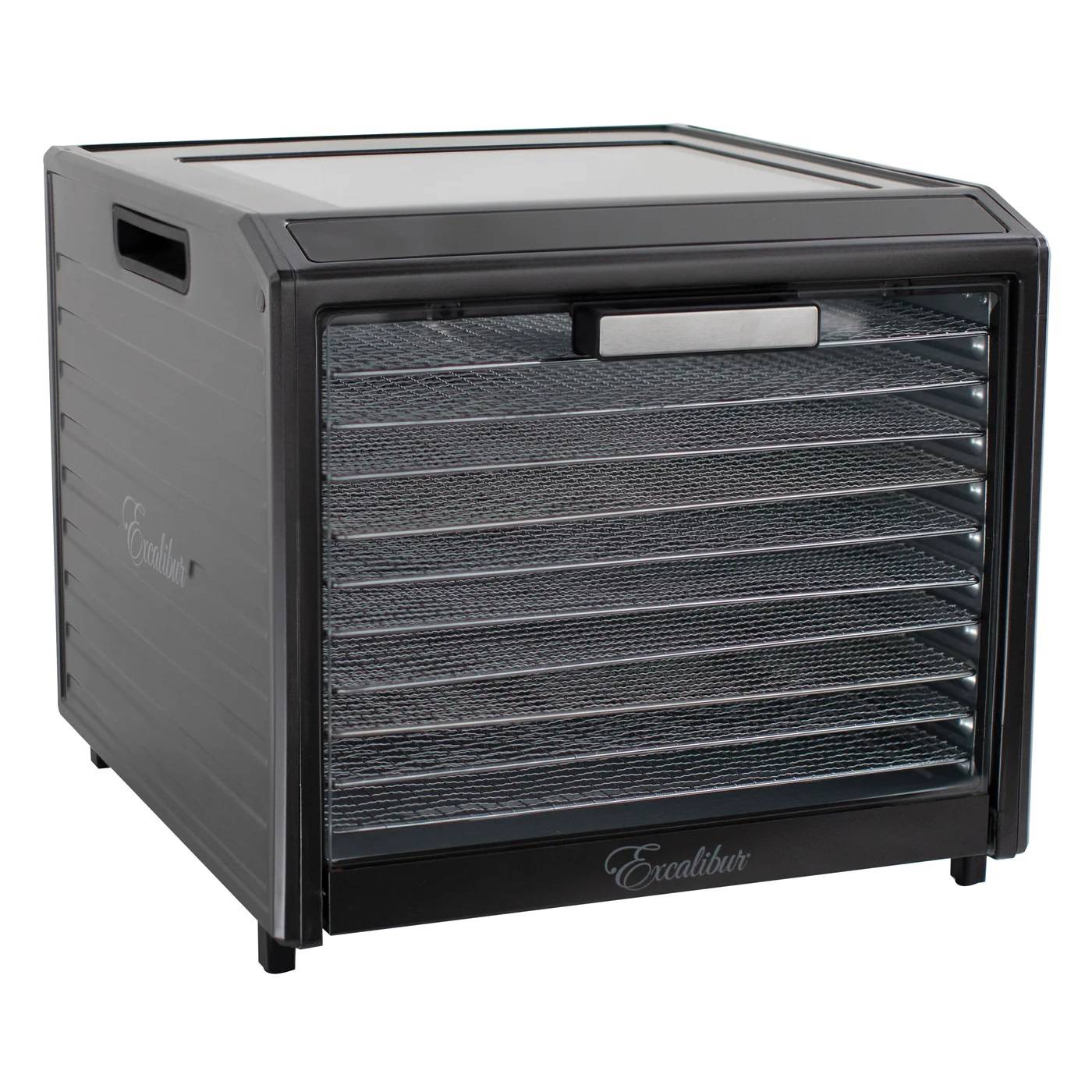 Excalibur DH10SS performance digital 10 tray stainless steel dehydrator with clear door closed.