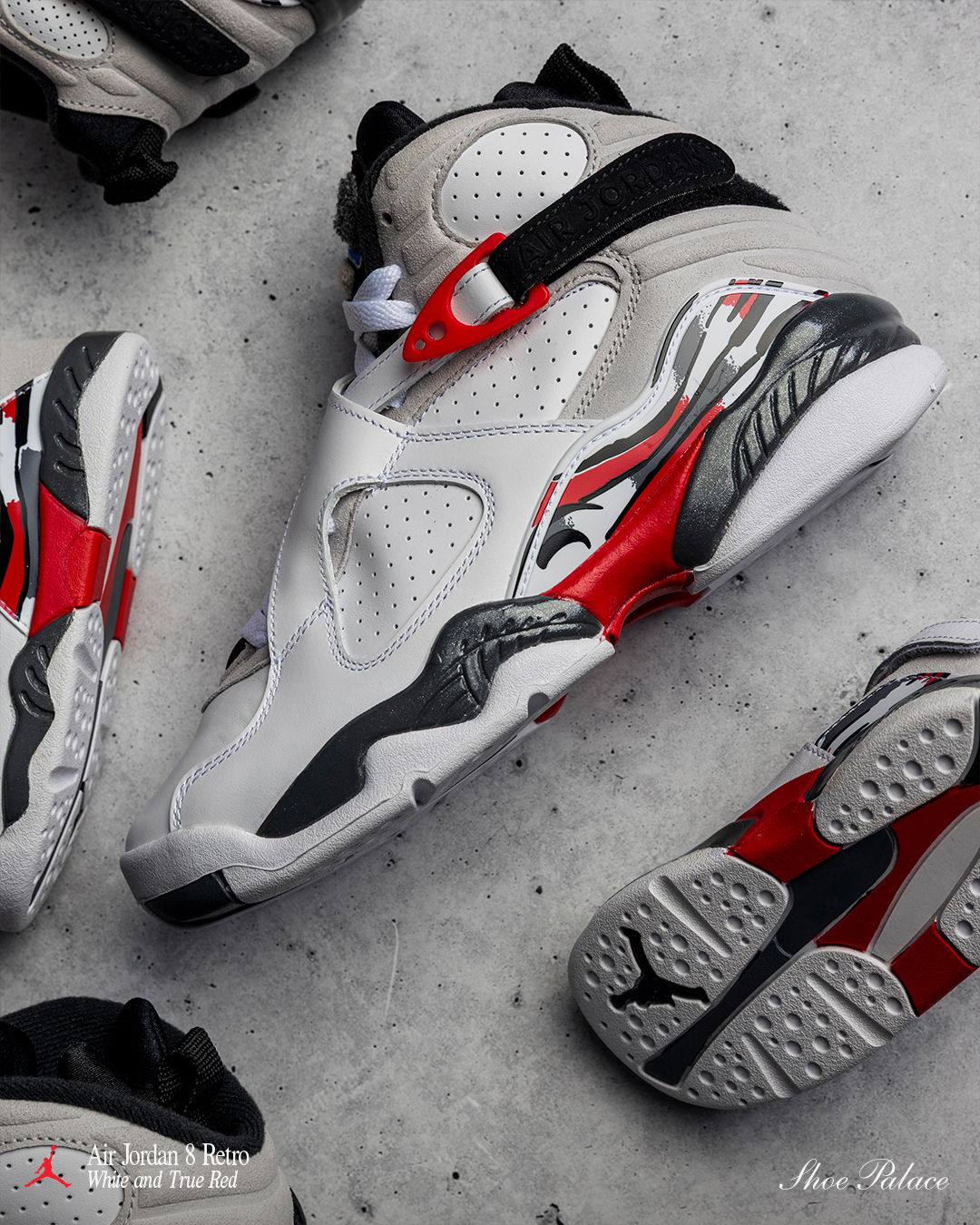 Air Jordan 8 Retro 'White And True Red' – Shoe Palace