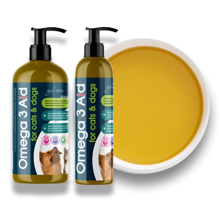 Omega 3 Aid for Cats & Dogs 250ml and 500ml Pump Bottle