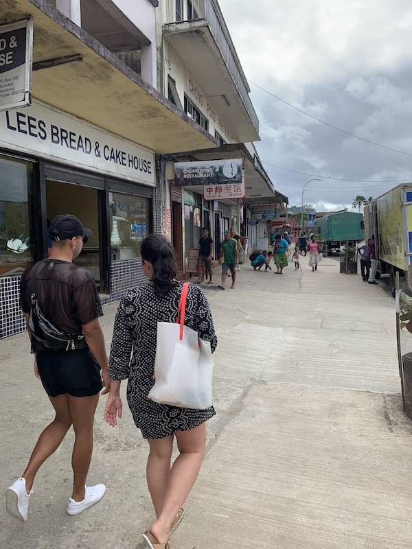 Walking through Savusavu town