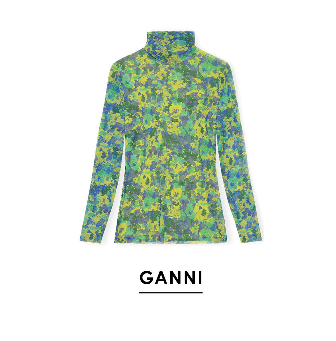 Ganni | Sheer Mesh Turtleneck