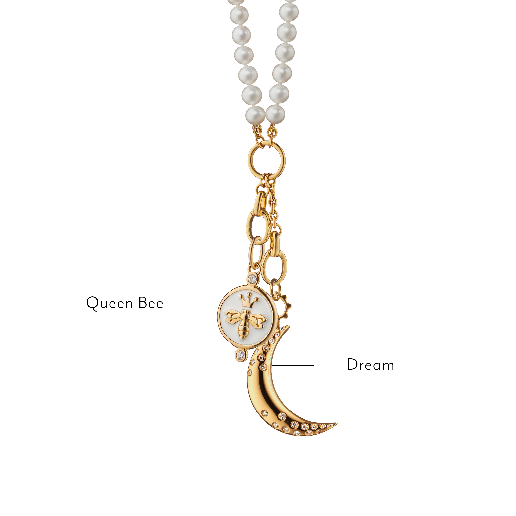 Queen Bee and Dream Moon Necklace