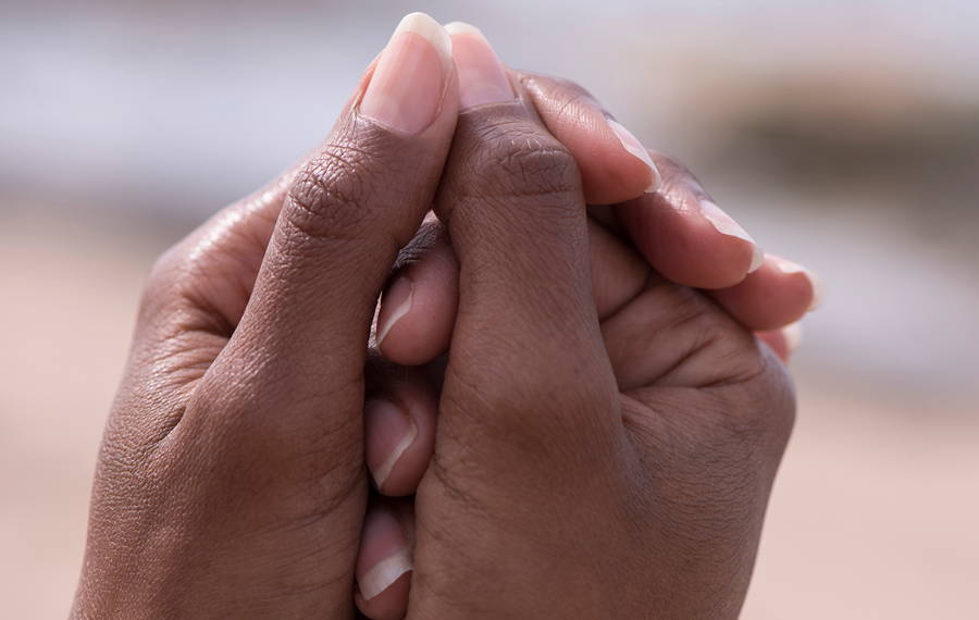 womans hands with strong nails