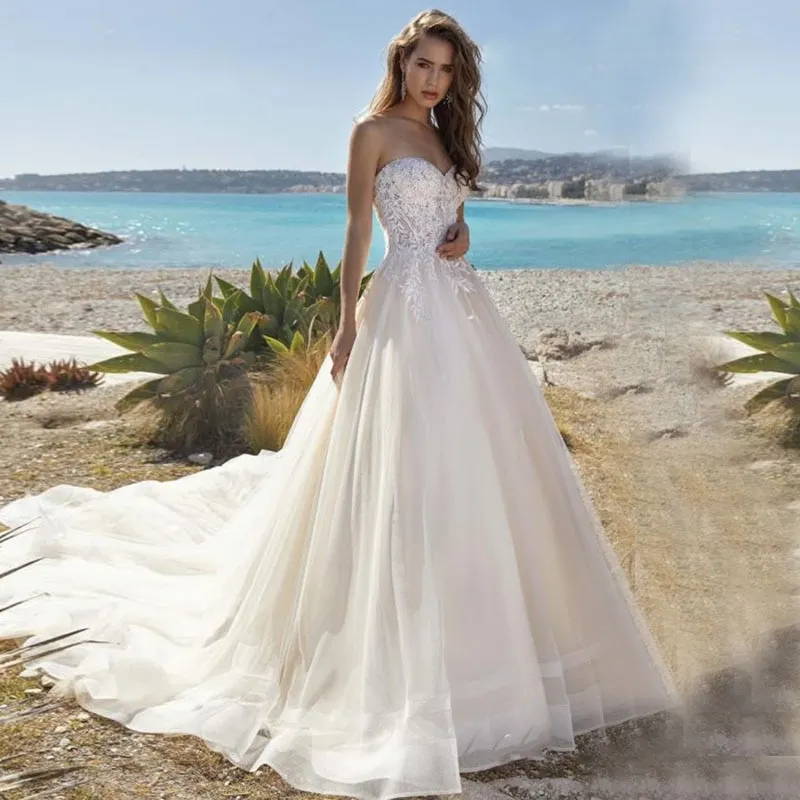 NEW BEACH WEDDING DRESSES FOR WOMEN
