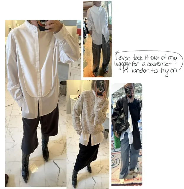 Fashion collage featuring various outfits and styles with text overlay.