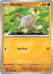 Mankey Pokémon card featuring the attack 