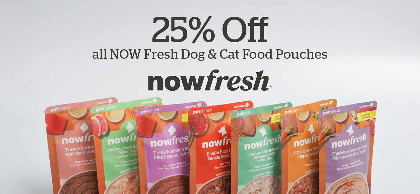 25% off all NOW Fresh dog and cat food pouches