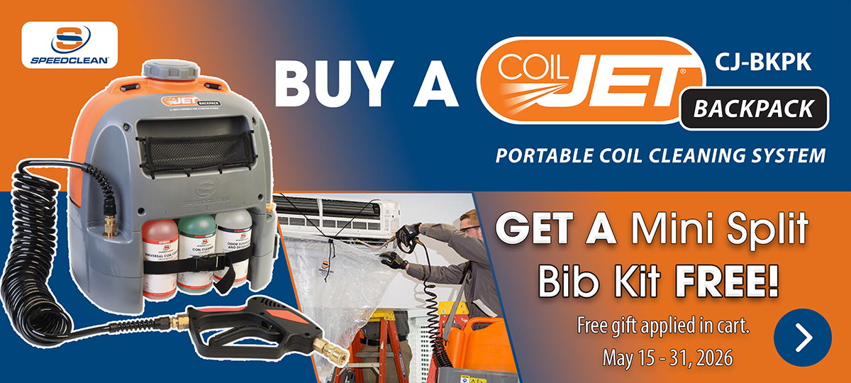 Buy a CJ-BKPK, get an MSB-KIT Mini-Split Bib Kit FREE May 15-31, 2026.