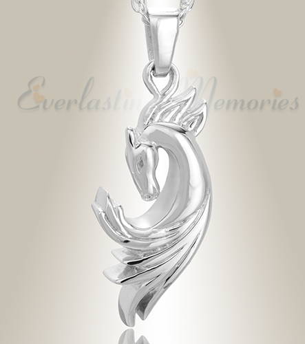Sterling Silver Stallion Memorial Jewelry