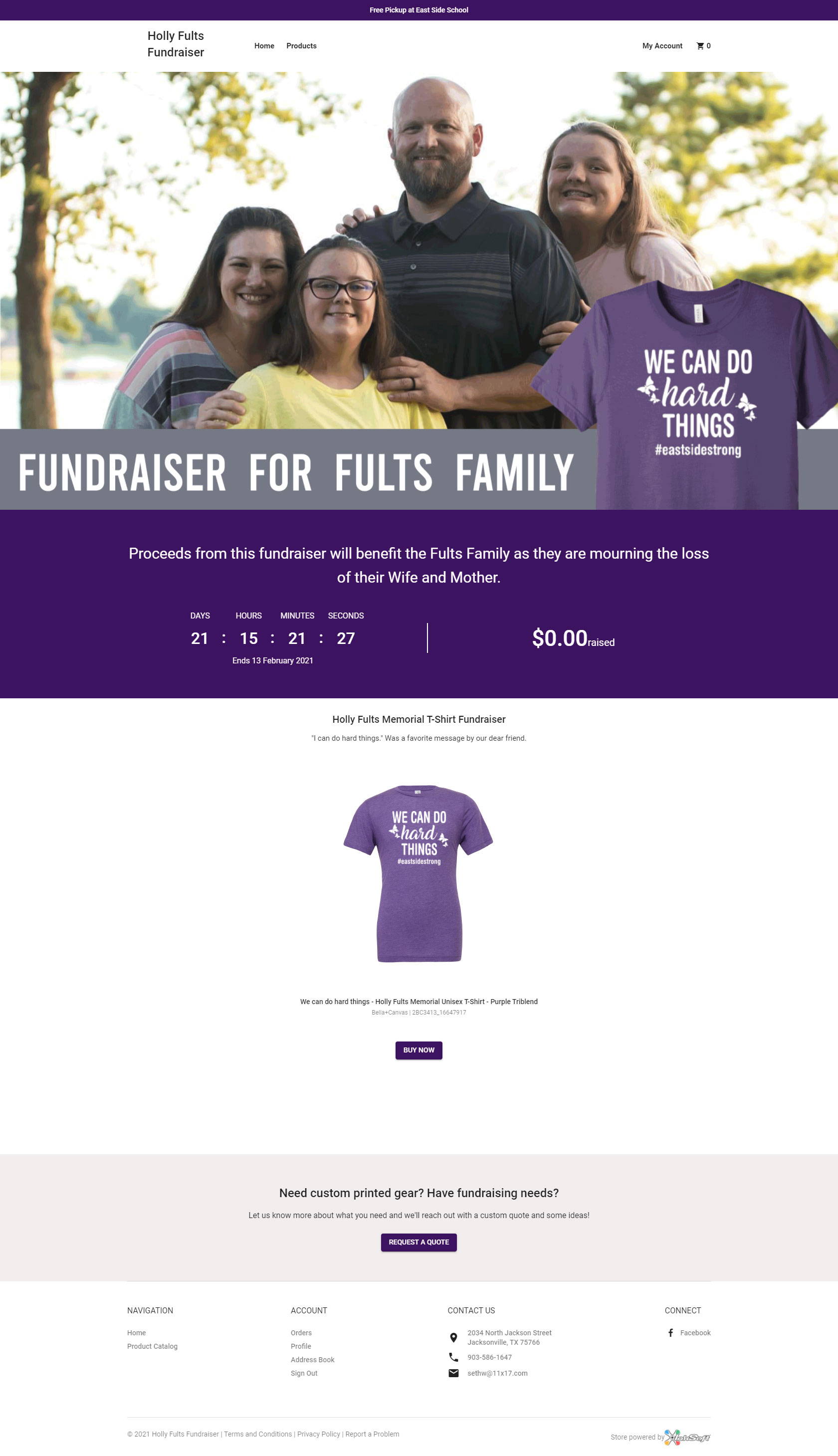 T-Shirt Fundraiser by iSignShop for Holly Fults