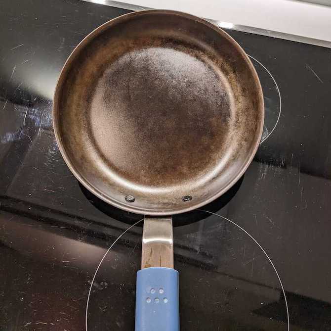 My seasoning method for cast iron and carbon steel skillets: just bake some  cookies in them. Should be non stick after the first 1 or 2 cookies. Lodge  Carbon steel on top.