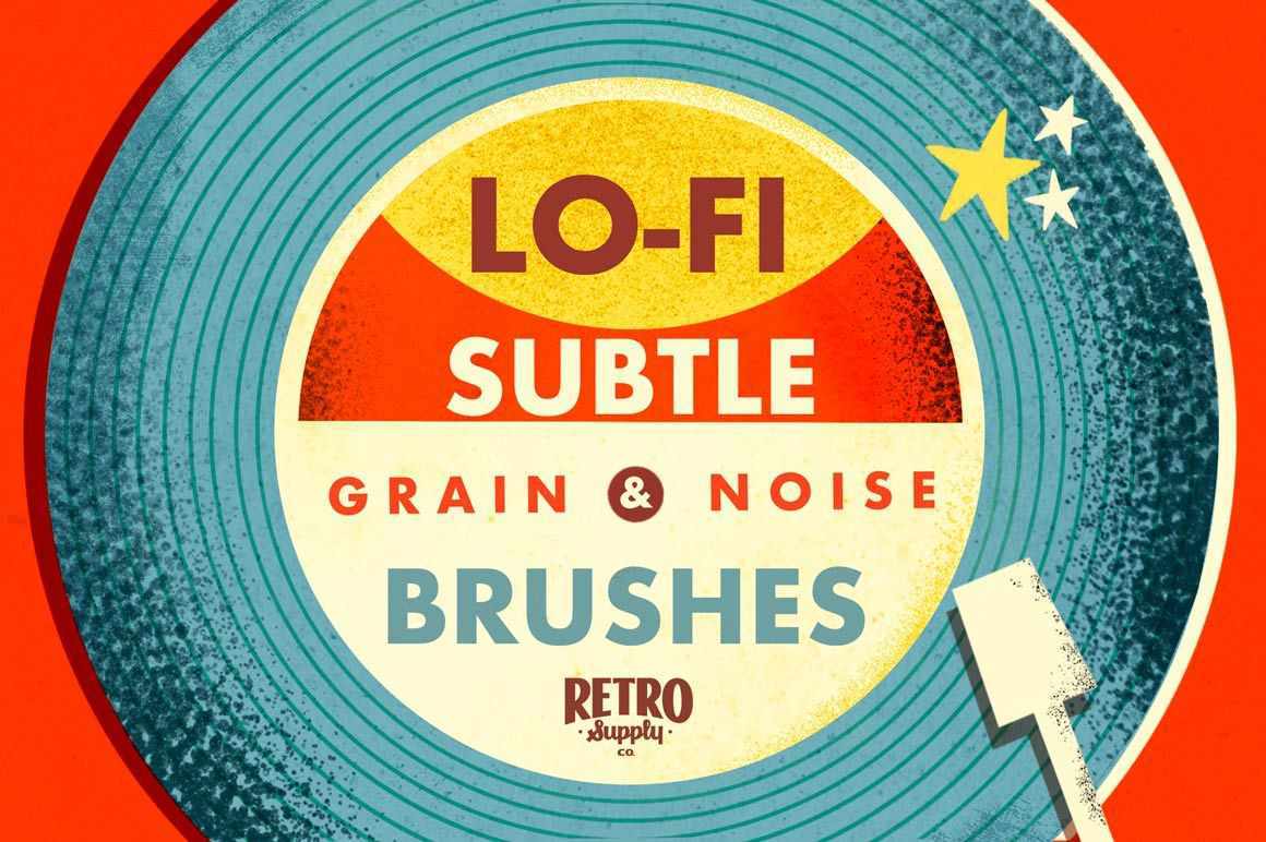 Lo-Fi Subtle Grain and Noise brushes for Photoshop