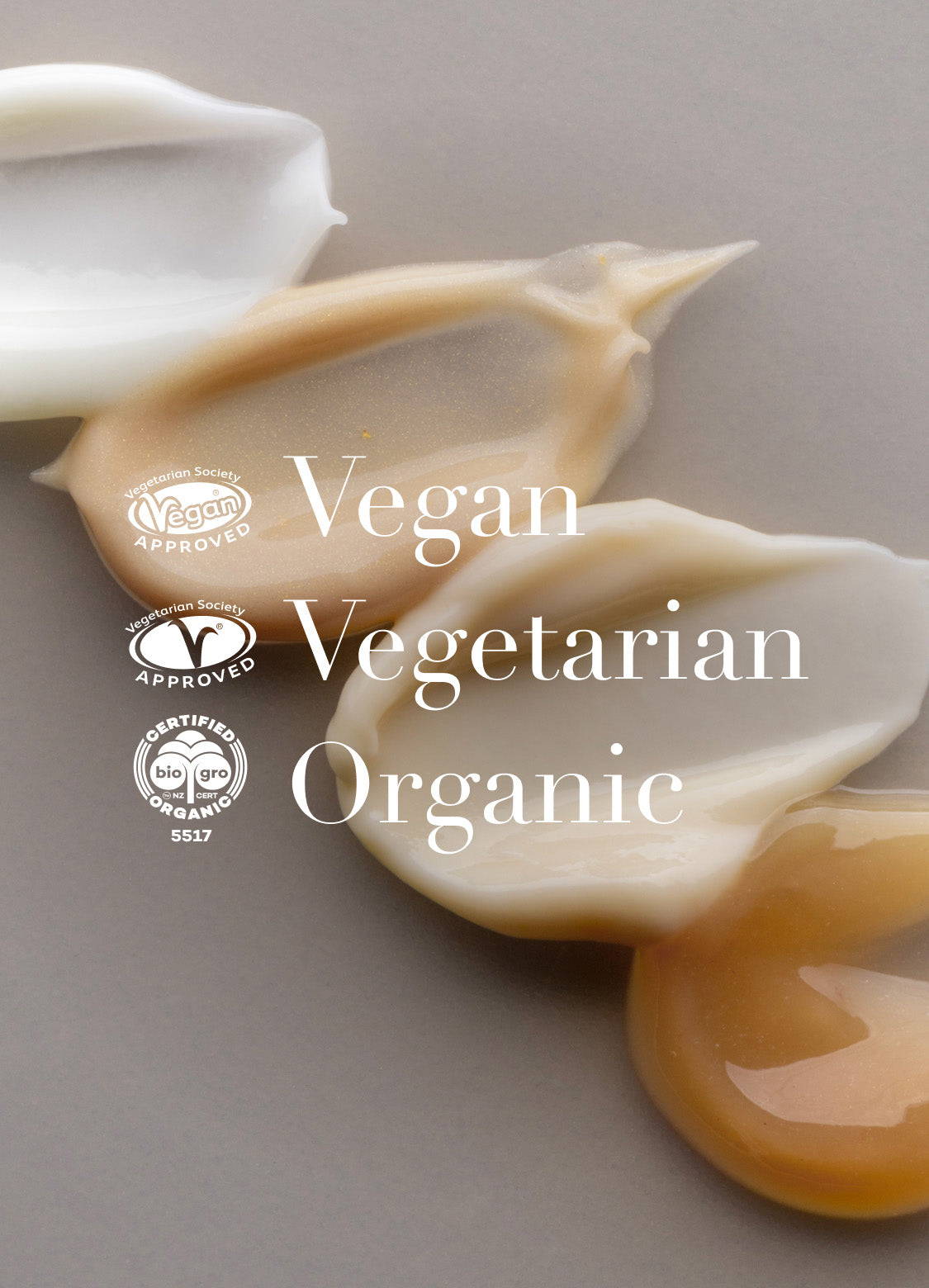 Vegan, vegetarian, organic.
