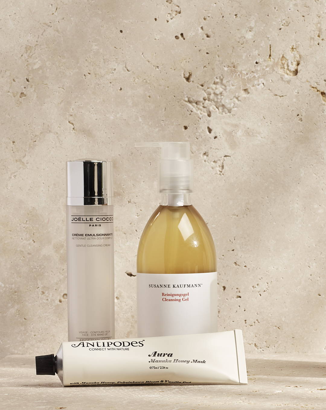 Best-sellers de l'été : Crème Emulsionnante Joelle Ciocco, Cleansing Gel Susanne Kaufmann et Aura Manuka Honey Mask Antipodes