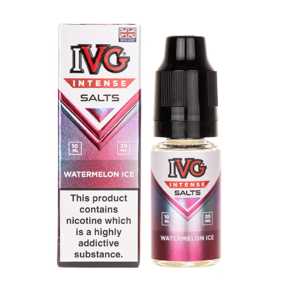 Bottle of IVG Intense Salts Watermelon Ice e-liquid