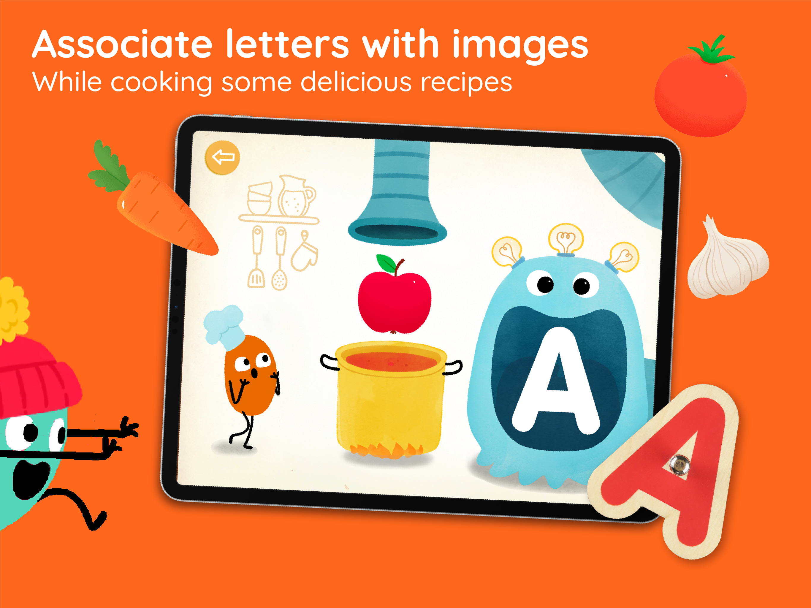 Associate letters with images