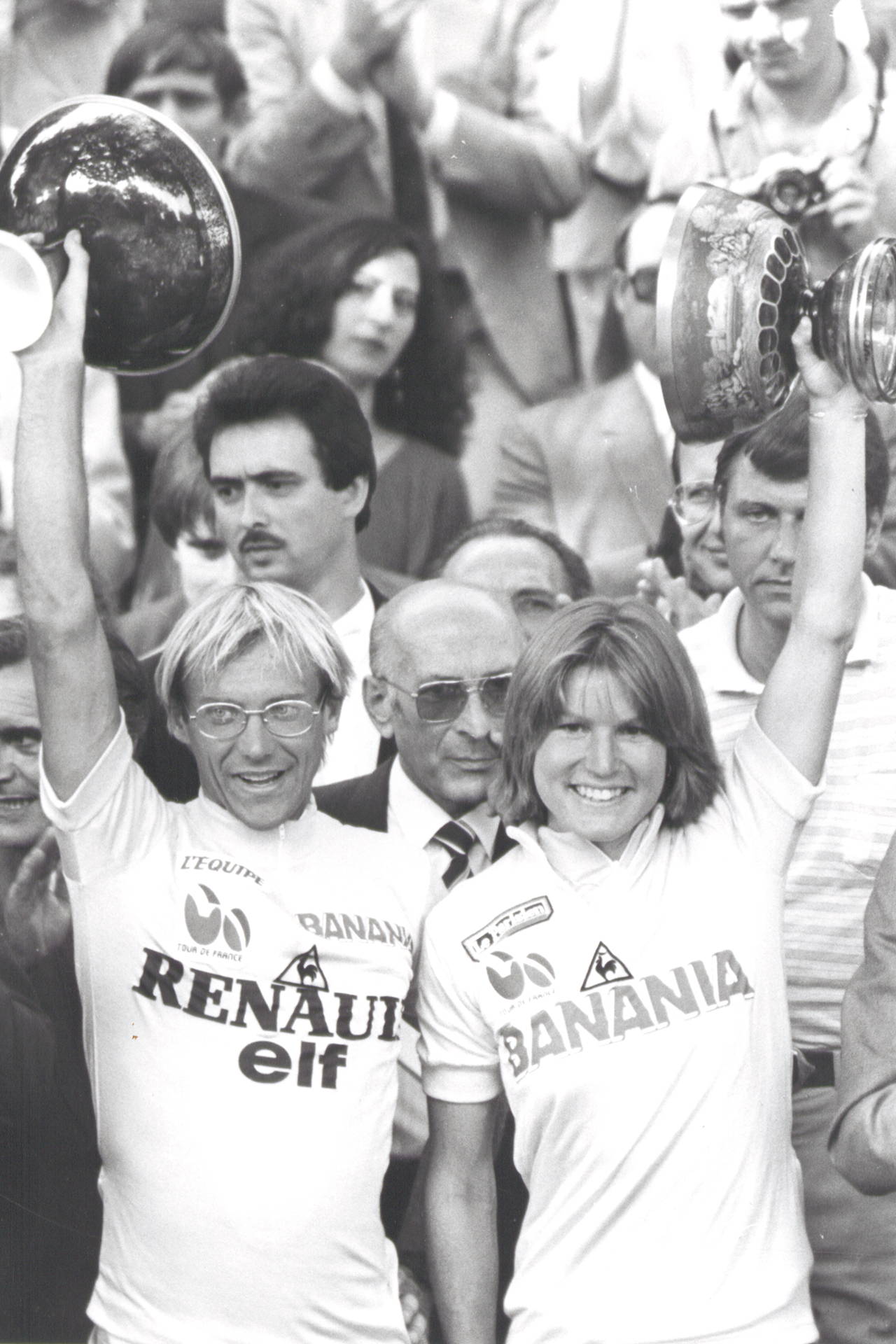 Marianne Martin and Laurent Fignon at the 1984 Tour de France