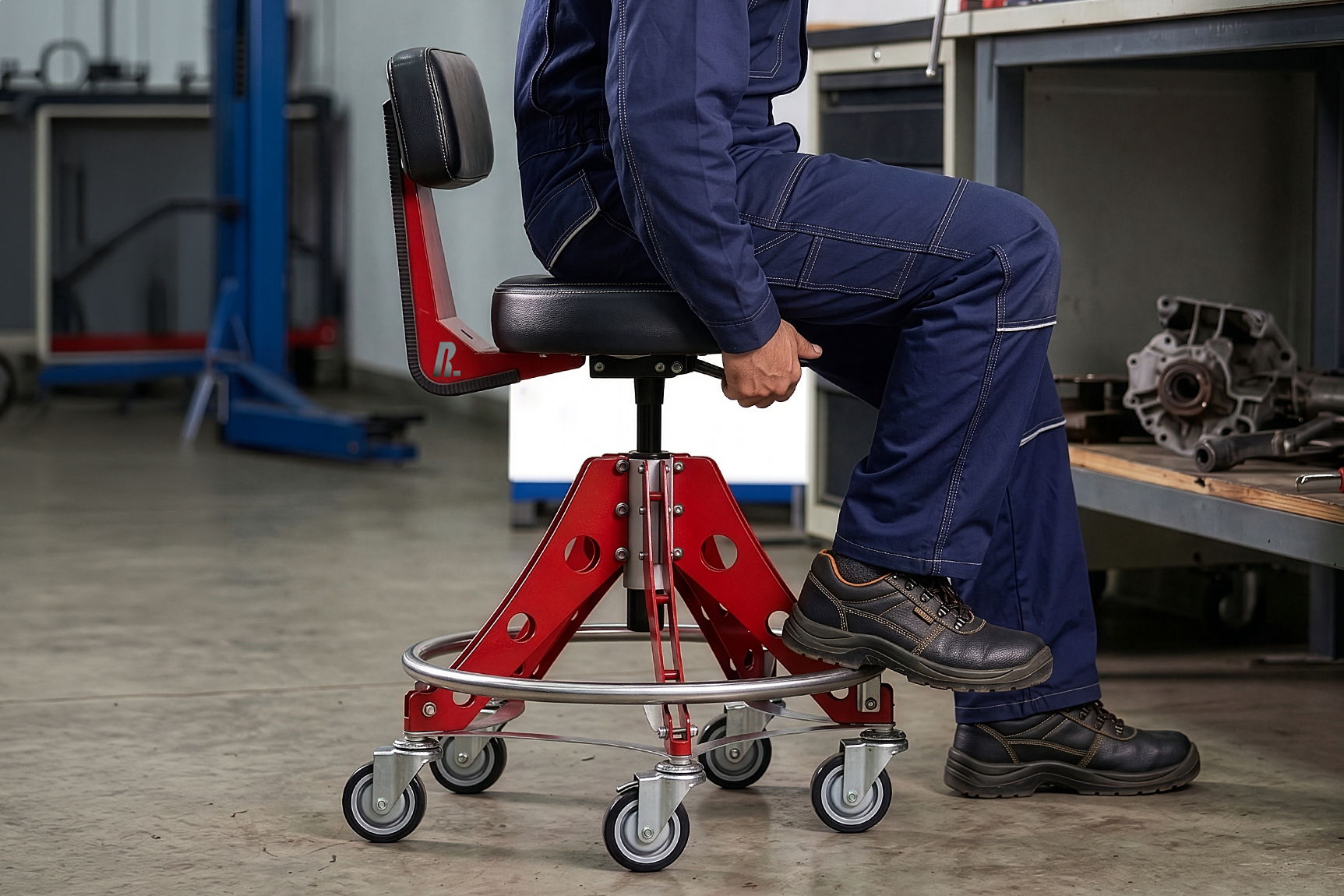RYFA HI GT ROLLING SHOP STOOL