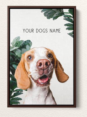 modern dog art portrait