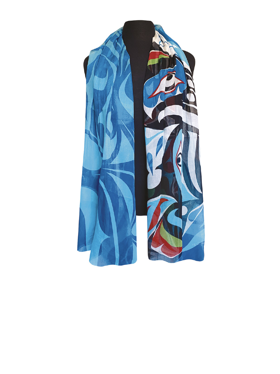 Raven and Killer Whale Signature Scarf by Trevor Hunt (Tlalis)