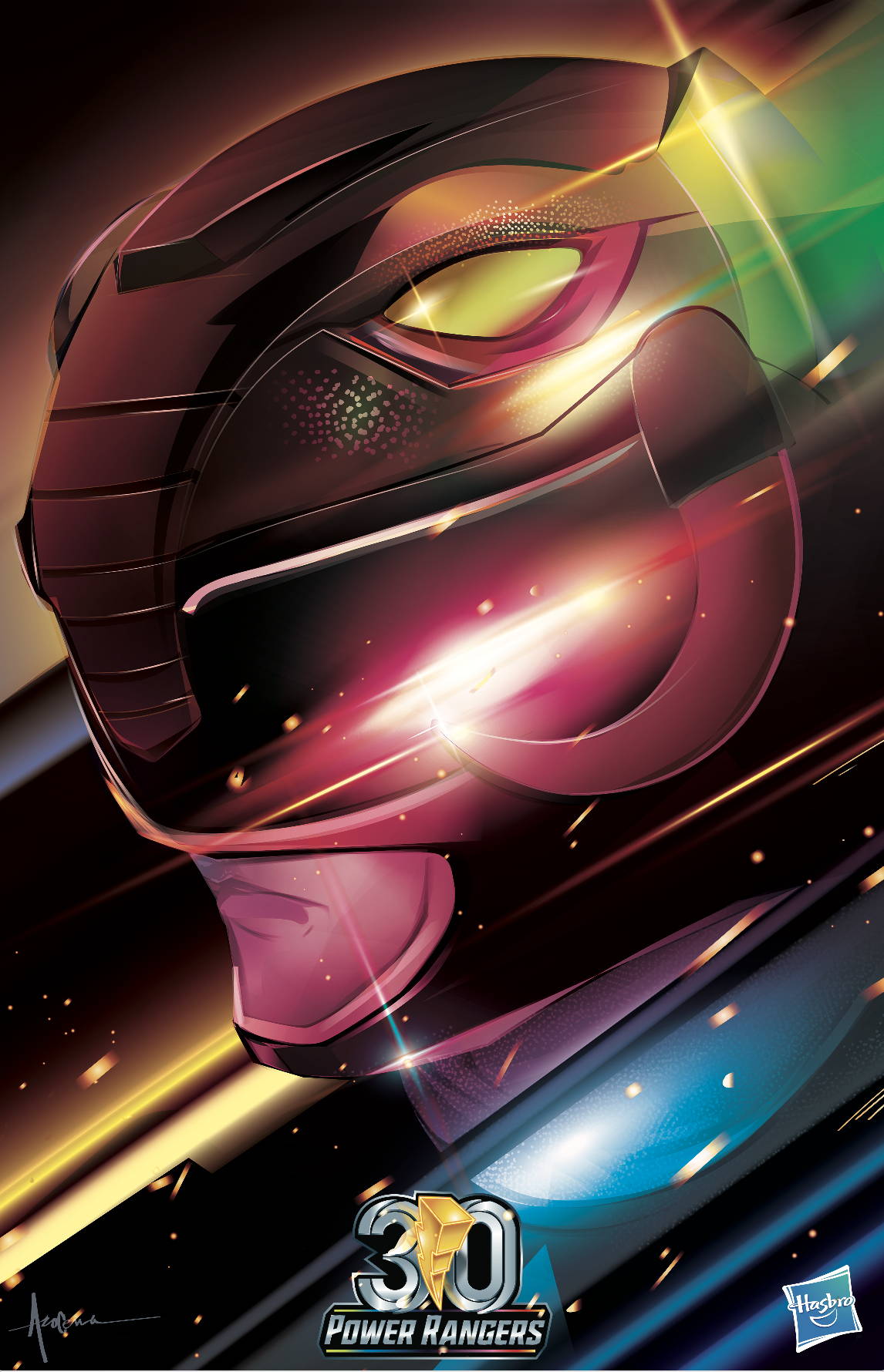 Mighty Morphin Power Rangers 30th Black Ranger Digital Poster