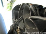 Multi-bell train horns behind bumper brass T-fitting air hoses 2001 Toyota Corolla K5LA train horn gallery photo 7