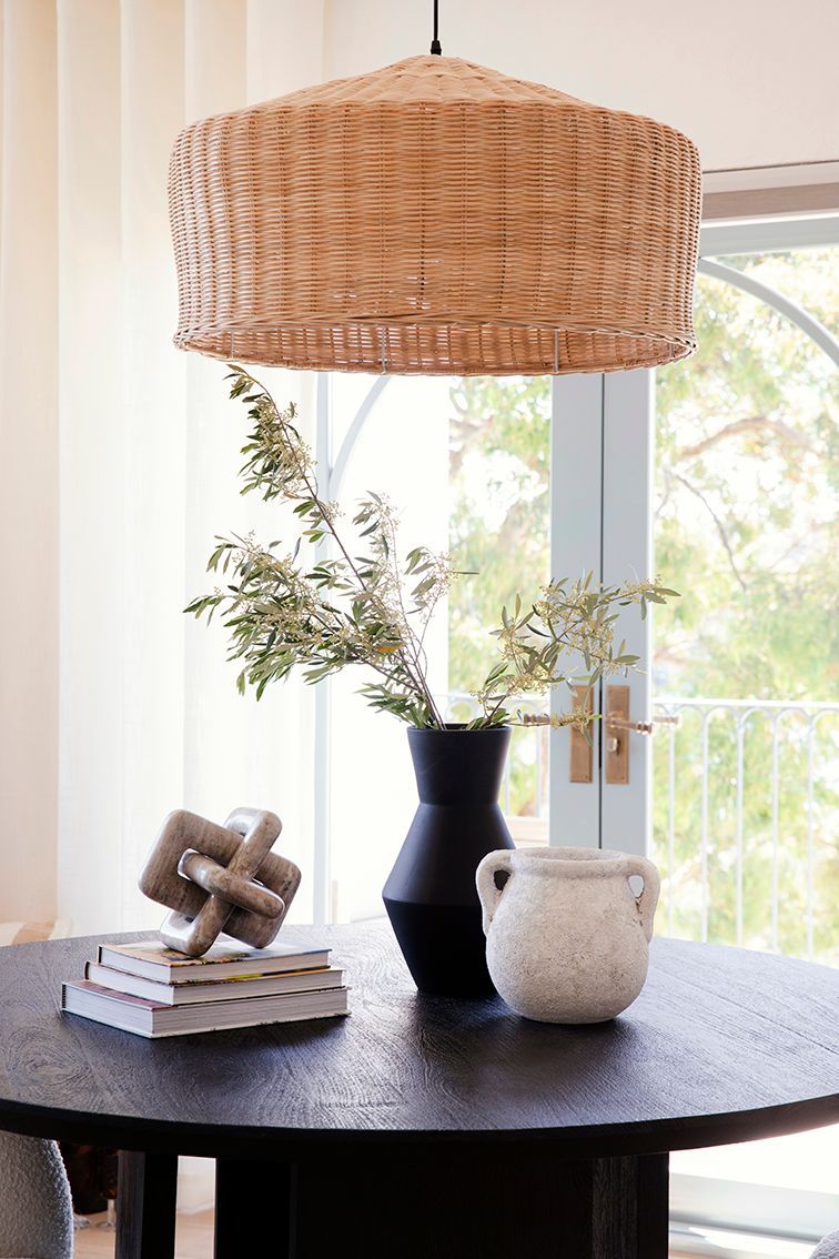 Hand Assembled Rattan Pendant