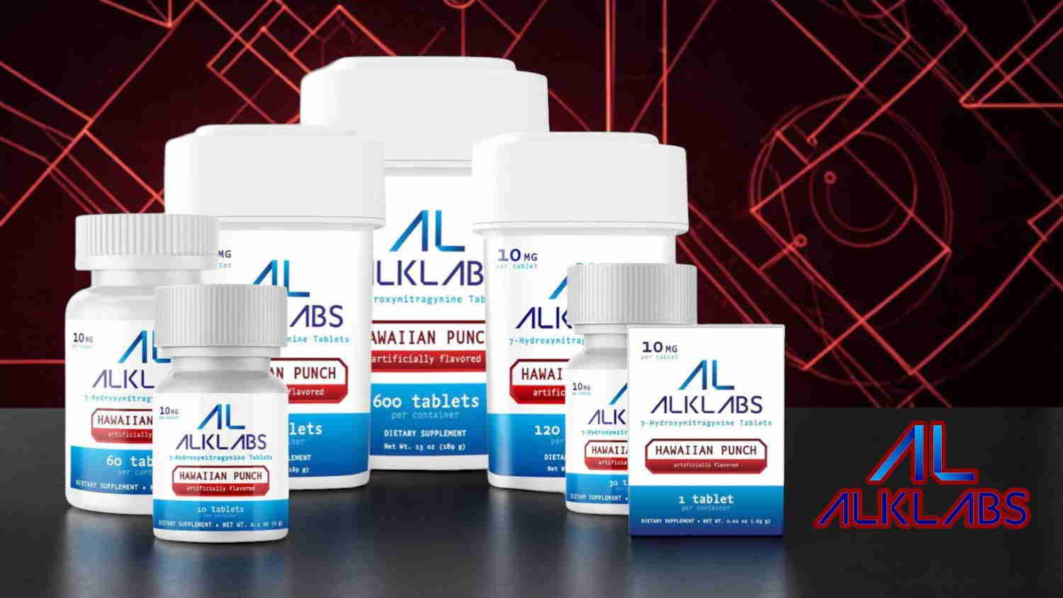 Various bottles of dietary supplements displayed against a geometric background.