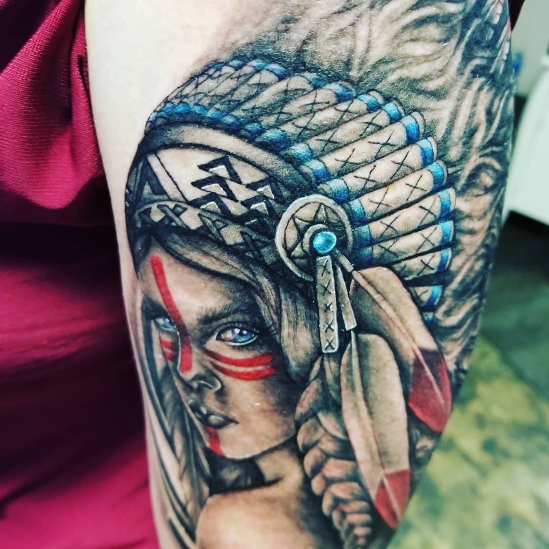 Indian Head Tattoo | San Antonio