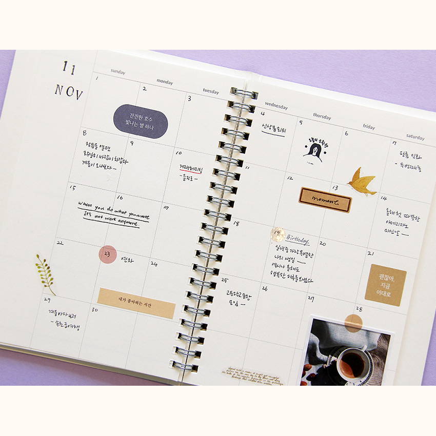 Monthly plan - Indigo Have a nice day 6 months dateless weekly planner
