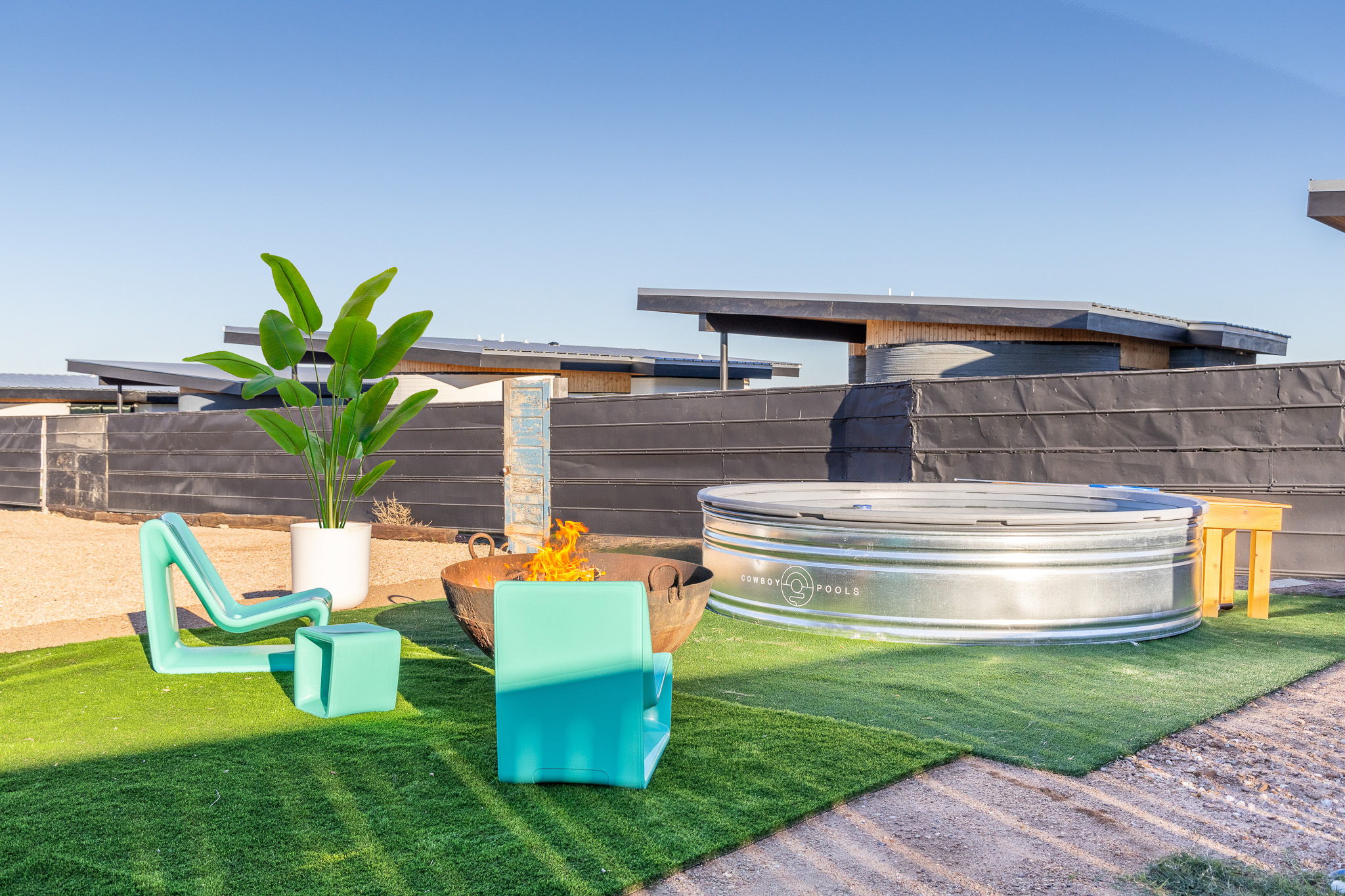 The shared space with the Cowboy Pools at the Casitas