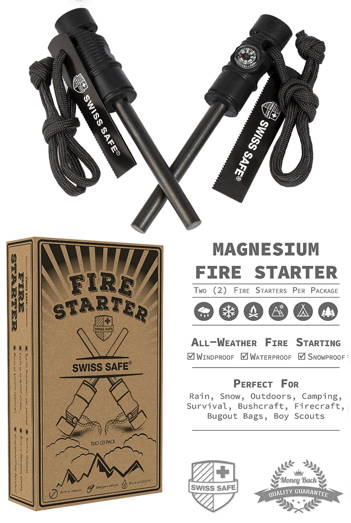 Swiss Safe 5-in-1 Fire Starter Kit