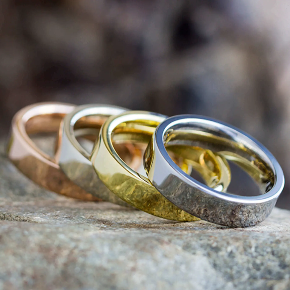 Precious metal color options for jewelry
