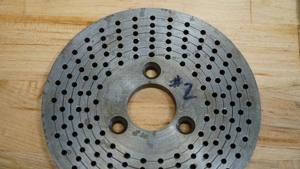 Dividing head indexing plate - ellis dividing head