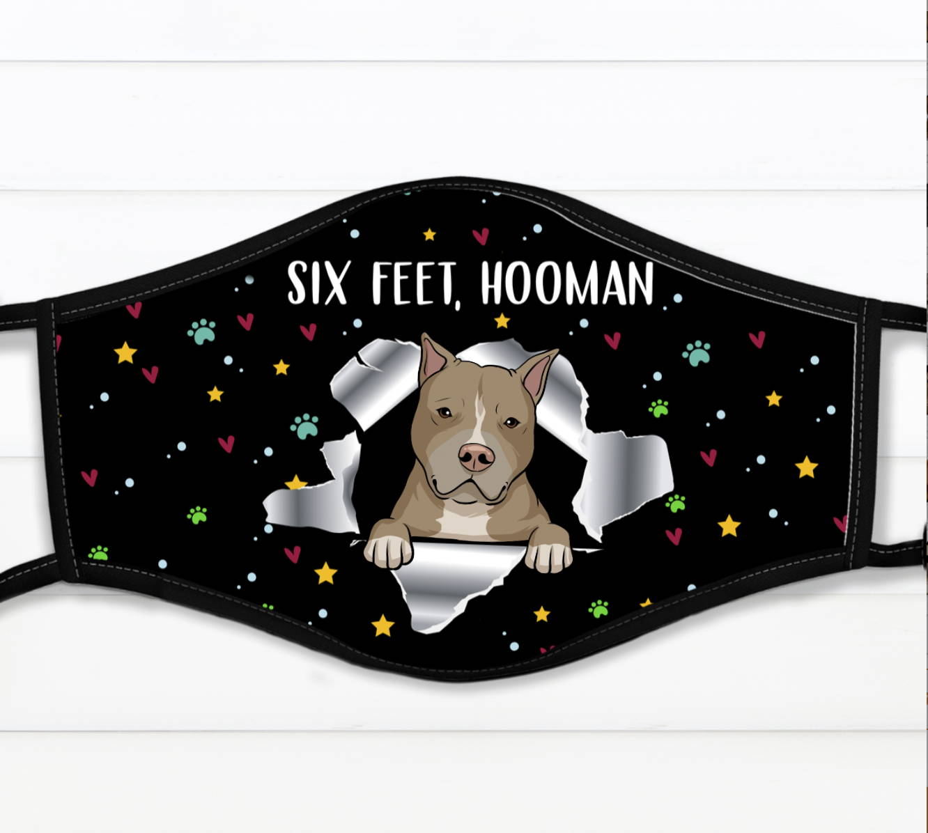 personalized face mask for pit bull lovers