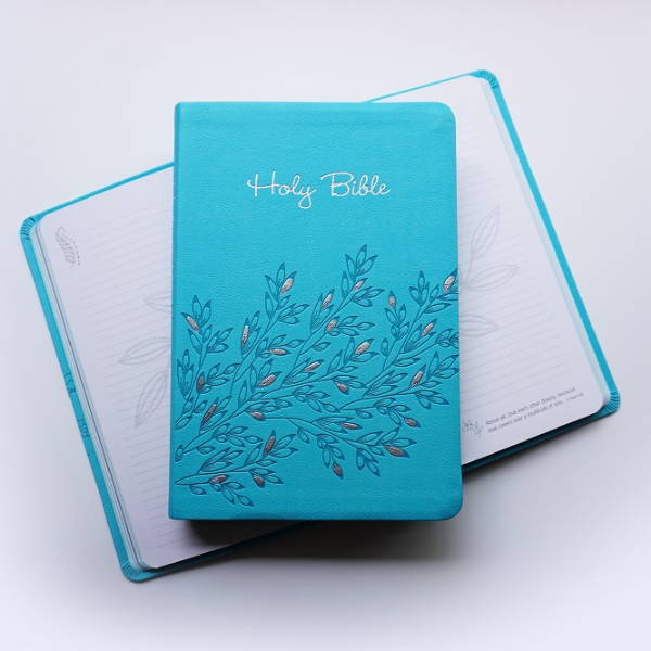 NIV, Thinline Bible/Journal Pack, Large Print, Leathersoft, Turquoise, Comfort Print
