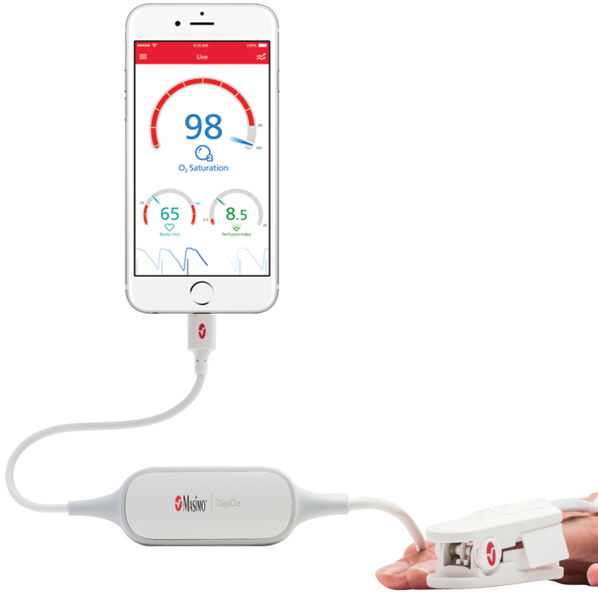 ispo2 pulse oximeter for android and ios masimo personal health