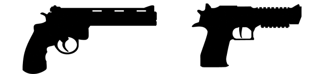 A simple black silhouette of a cat.
