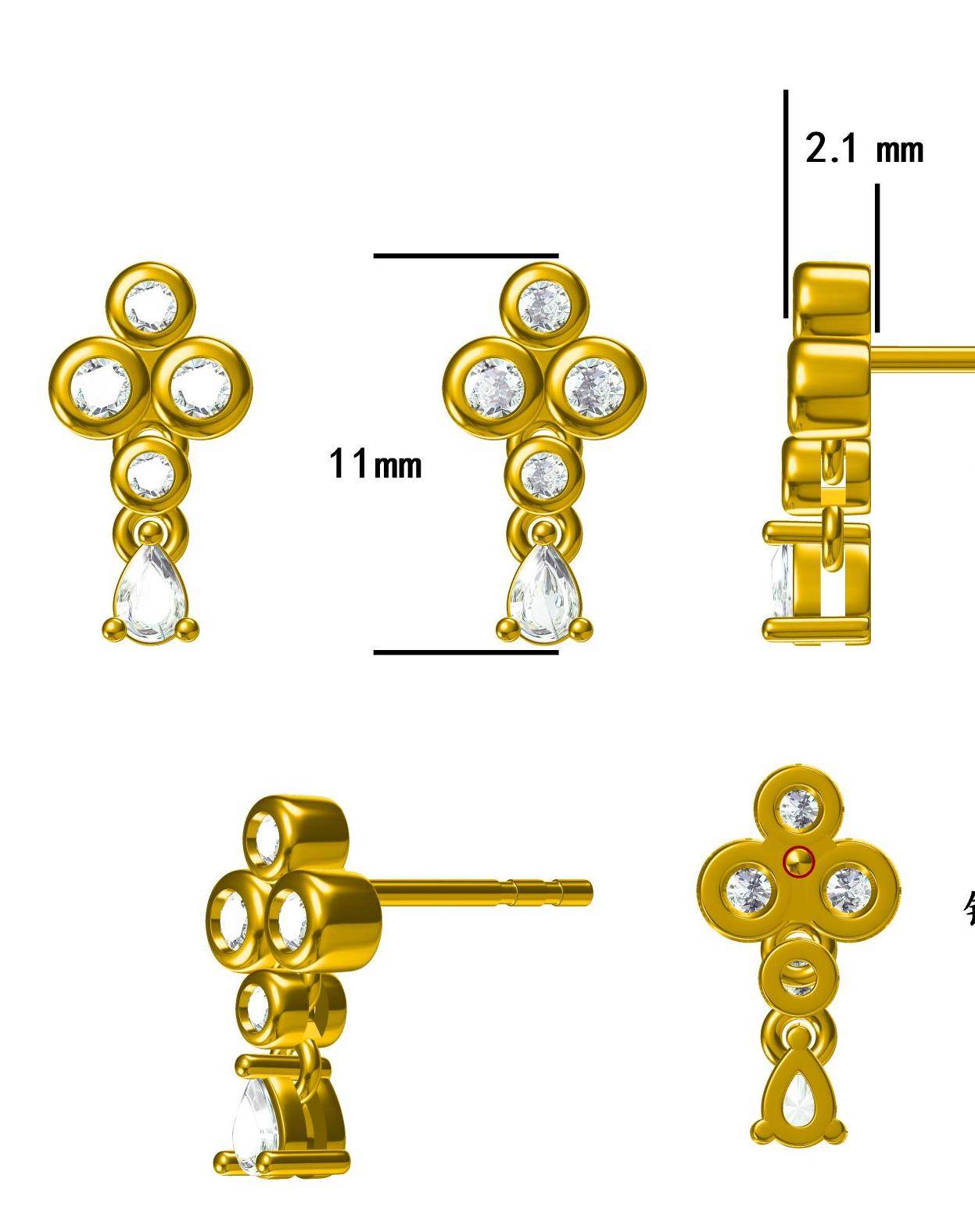 stud and piercing stud earrings