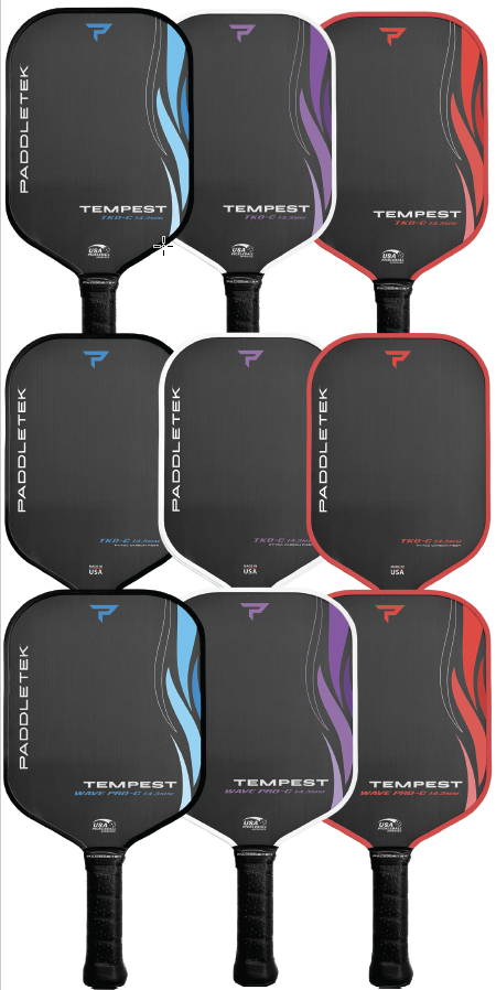 Paddletek tempest Series Raw carbon fiber paddles