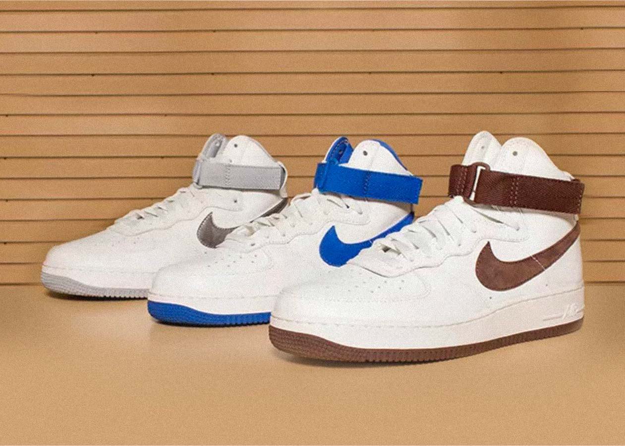 Nike, Shoes, 3 Vintage Men Nike Air Force Af 1 82 Sneakers Navy Blue Gym  Shoes Streetwear