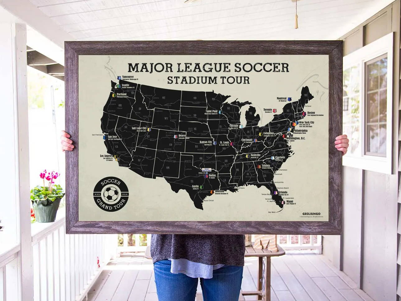 Soccer stadium tour map