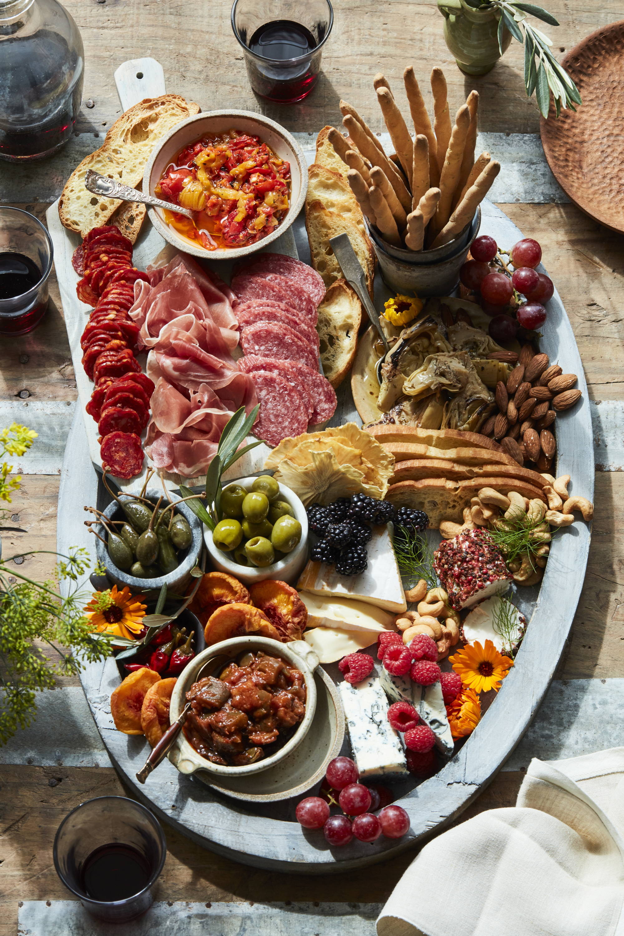 Summer charcuterie spread.